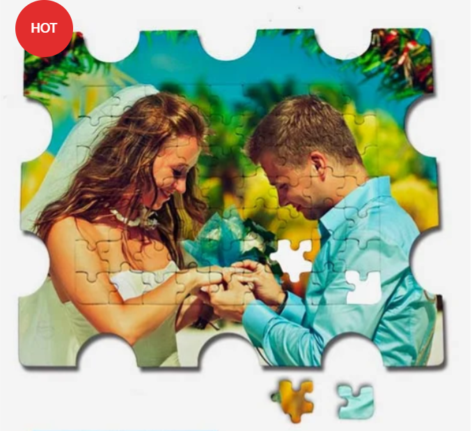 Puzzle Rectangulaire de sublimation - Support Cartonné (20 cm x 25 cm)